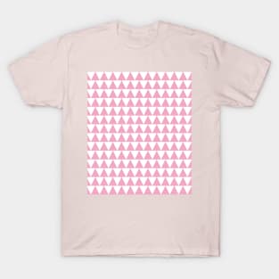 White and Blush Pink Zig Zag Design T-Shirt